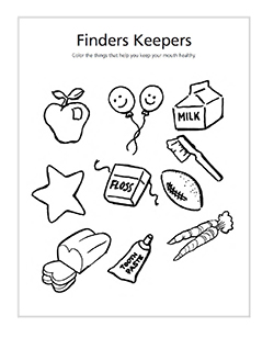 Finders Keepers Colouring Sheet