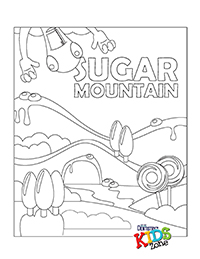 Sugar Mountain Colouring Sheet